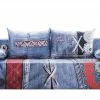 Schlafsofa Denny Basic | Jeansblau / mehrfarbig Basic-Ausführung