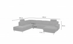 meinSofa Wohnlandschaft mit Schlaffunktion Jana | Anthrazit links Erweiterte Funktion -Sofas Verkaufsladen 15406852 10 202107011258