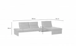 KOINOR Design-Couch mit Ablagefläche Raoul | Pepper (Dunkelgrau) rechts Erweiterte Funktion -Sofas Verkaufsladen 17401641 11 202107011258