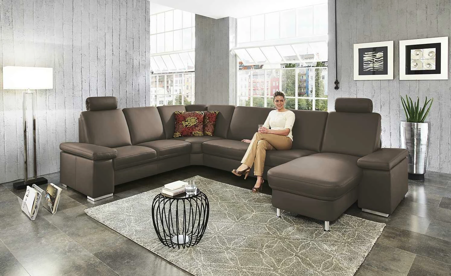 meinSofa Wohnlandschaft Elsa | Mocca (Braun) links Grundfunktion 3 meinSofa Wohnlandschaft Elsa | Mocca (Braun) links Grundfunktion