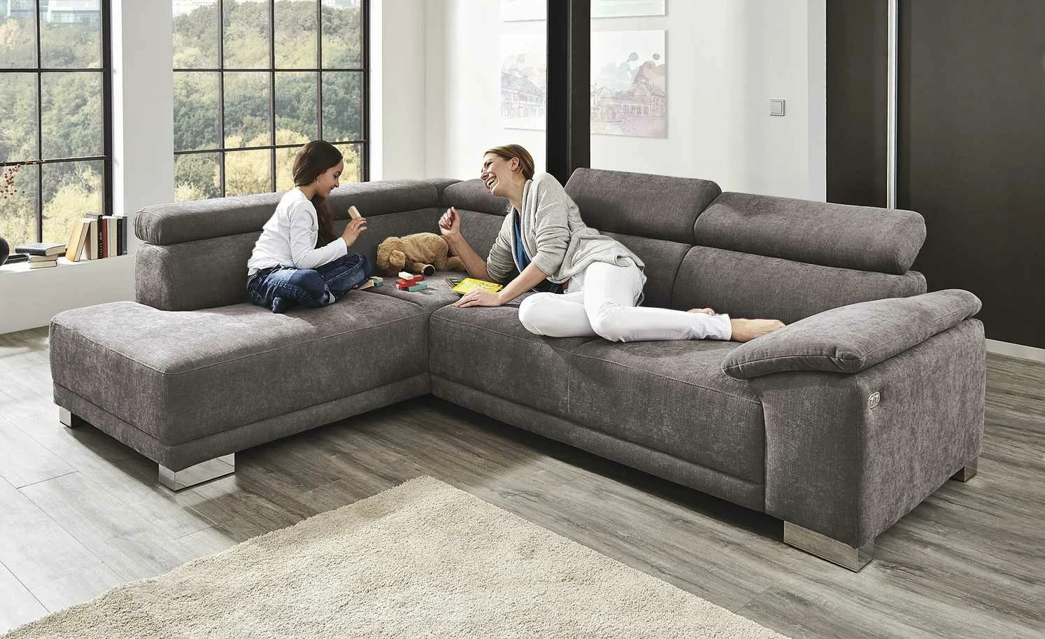 Ecksofa Chocolo | Elefant (Hellbraun) links Erweiterte Funktion 3 Ecksofa Chocolo | Elefant (Hellbraun) links Erweiterte Funktion