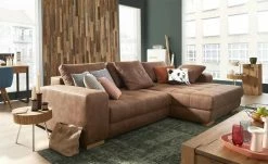 bobb Ecksofa Caro | Cognac (Hellbraun) Mikrofaser in Kunstlederoptik rechts Erweiterte Funktion -Sofas Verkaufsladen 20405449 10 201811271544