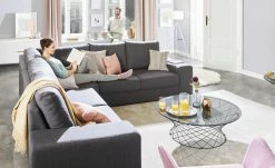 Ecksofa Renée | Anthrazit Webstoff