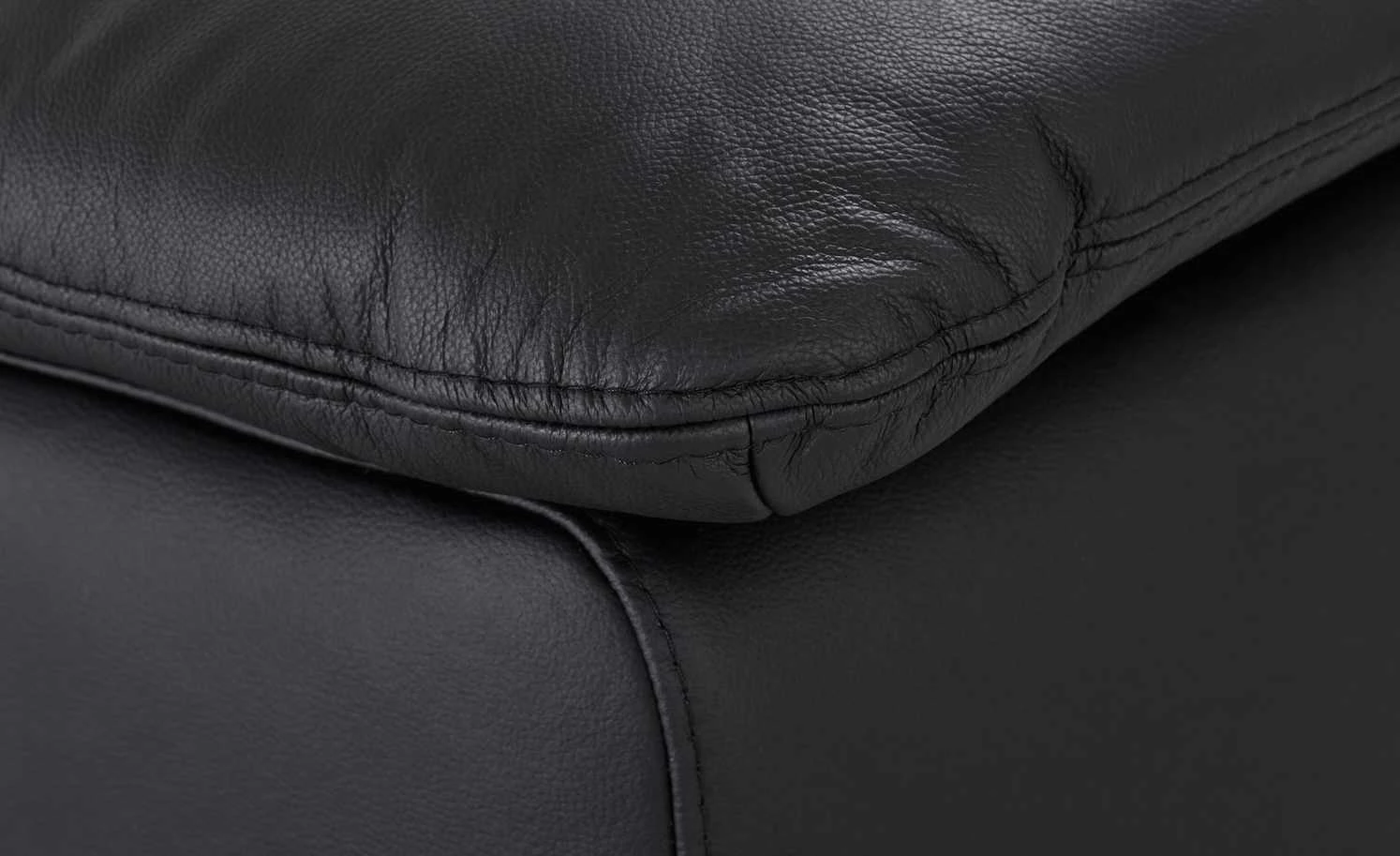 smart Sofa Finola | 3 Schwarz Leder 9 smart Sofa Finola | 3 Schwarz Leder – Bild 8