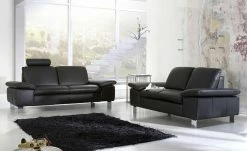 smart Sofa Finola | 2 Schwarz Leder