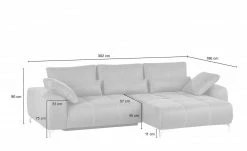 bobb Ecksofa mit Boxspringpolsterung Filis de Luxe | Mikrofaser Graphitgrau rechts verchromt -Sofas Verkaufsladen 21405177 15 201906271456