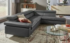 W.SCHILLIG Ecksofa Arturo | Graphit-Grau rechts ohne