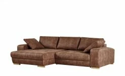 bobb Ecksofa cognac - Mikrofaser Caro | Cognac (Hellbraun) Mikrofaser in Kunstlederoptik links Erweiterte Funktion -Sofas Verkaufsladen 21405804 1 201901170915