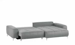 bobb Ecksofa mit Boxspringpolsterung Filis de Luxe | Mikrofaser Silbergrau rechts verchromt -Sofas Verkaufsladen 21405903 6 201906271456