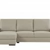 Ecksofa Renée | Schlamm (Beige) links Webstoff