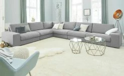 Ecksofa Brooke | Hellgrau