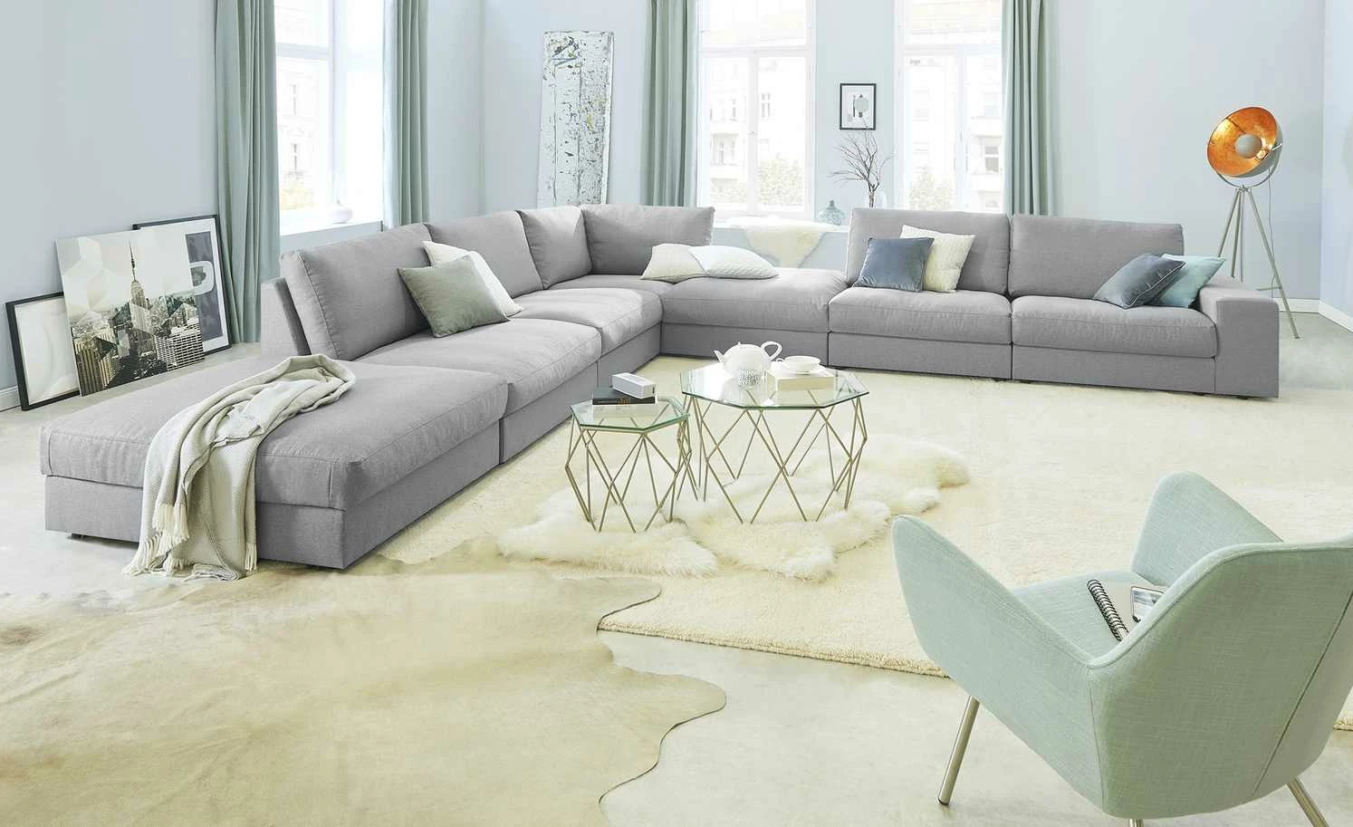 Wohnlandschaft Brooke | Hellgrau 3 Wohnlandschaft Brooke | Hellgrau