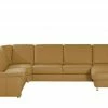 meinSofa Leder-Wohnlandschaft Carolin | Curry (Gelb) links ohne