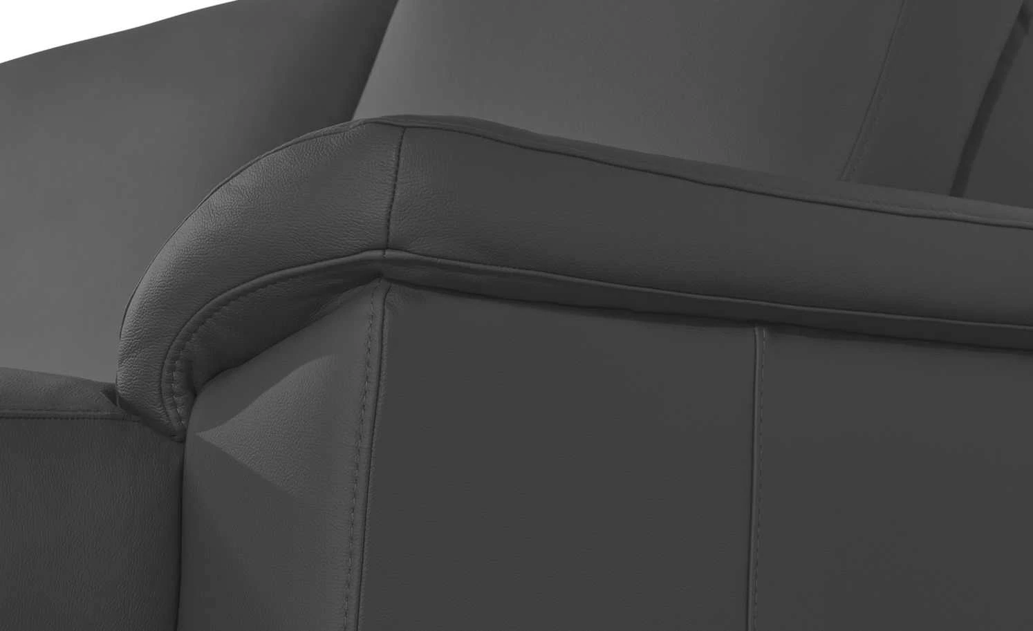 meinSofa Leder-Wohnlandschaft Carolin | Grau links ohne 4 meinSofa Leder-Wohnlandschaft Carolin | Grau links ohne – Bild 2