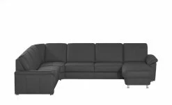 meinSofa Leder-Wohnlandschaft Carolin | Grau links ohne
