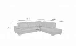 meinSofa Leder-Ecksofa Raica | Chai (Braun) rechts ohne -Sofas Verkaufsladen 21406512 7 202106301242
