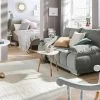 bobb Schlafsofa Isalie de Luxe | Silbergrau Mikrofaser fein