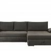 smart Ecksofa Ibby | Schlamm rechts Flachgewebe fein