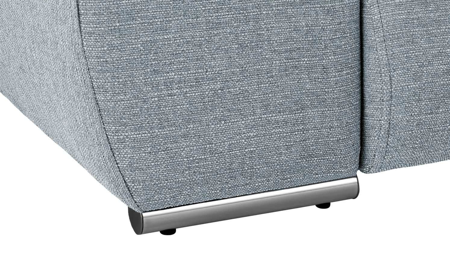 smart Ecksofa Ibby | Silbergrau rechts Webstoff grob 7 smart Ecksofa Ibby | Silbergrau rechts Webstoff grob – Bild 5
