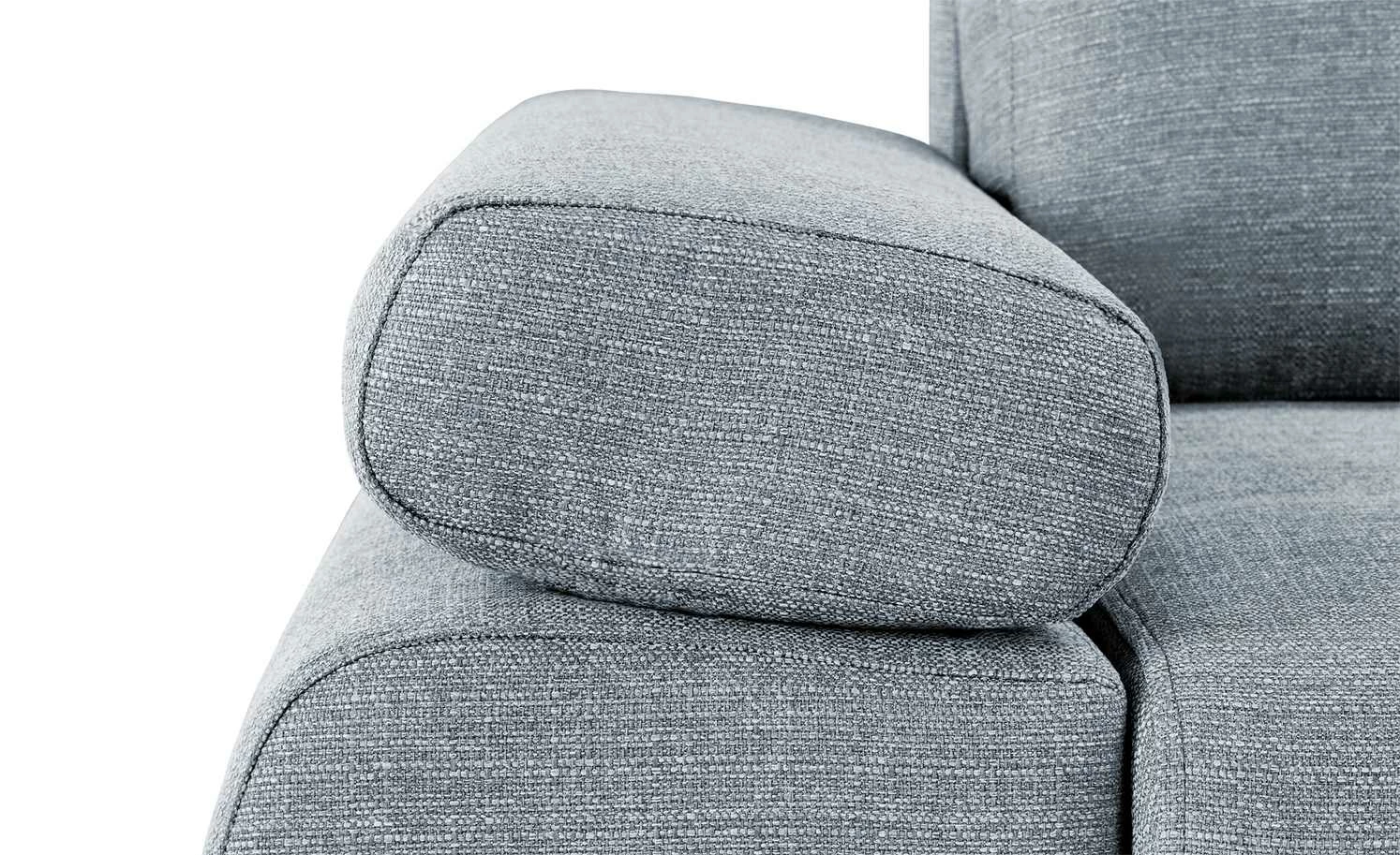 smart Ecksofa Ibby | Silbergrau rechts Webstoff grob 8 smart Ecksofa Ibby | Silbergrau rechts Webstoff grob – Bild 6