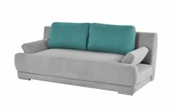 smart Schlafsofa Regina | Flachgewebe Hellgrau / Petrol -Sofas Verkaufsladen 22402508 2 201811271548