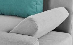 smart Schlafsofa Regina | Flachgewebe Hellgrau / Petrol -Sofas Verkaufsladen 22402508 7 201811271548