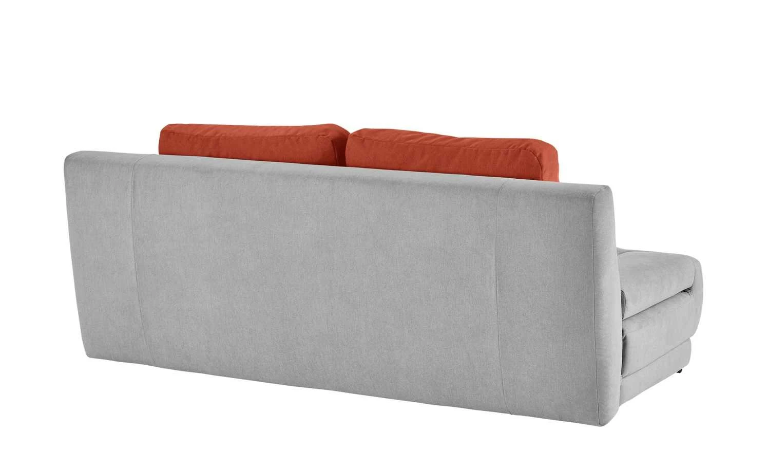 smart Schlafsofa Regina | Flachgewebe Hellgrau / Orange 6 smart Schlafsofa Regina | Flachgewebe Hellgrau / Orange – Bild 4