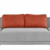 smart Schlafsofa Regina | Flachgewebe Hellgrau / Orange -Sofas Verkaufsladen 22402509 6 201811271548
