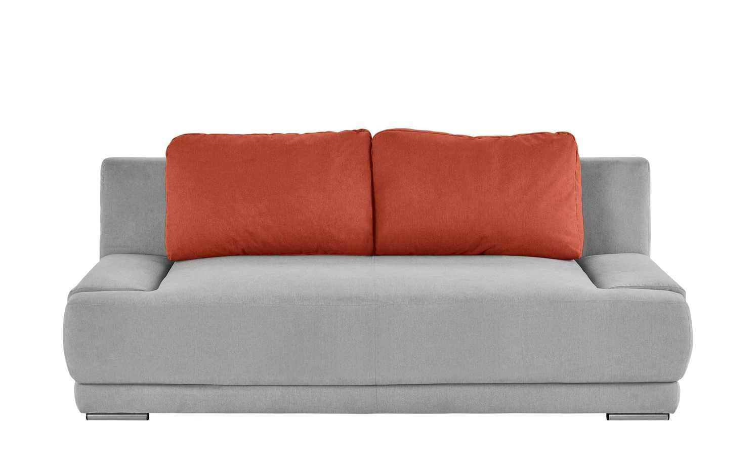 smart Schlafsofa Regina | Flachgewebe Hellgrau / Orange 3 smart Schlafsofa Regina | Flachgewebe Hellgrau / Orange