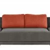 smart Schlafsofa Regina | Flachgewebe Schlamm / Orange