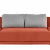 smart Schlafsofa Regina | Flachgewebe Orange / Hellgrau