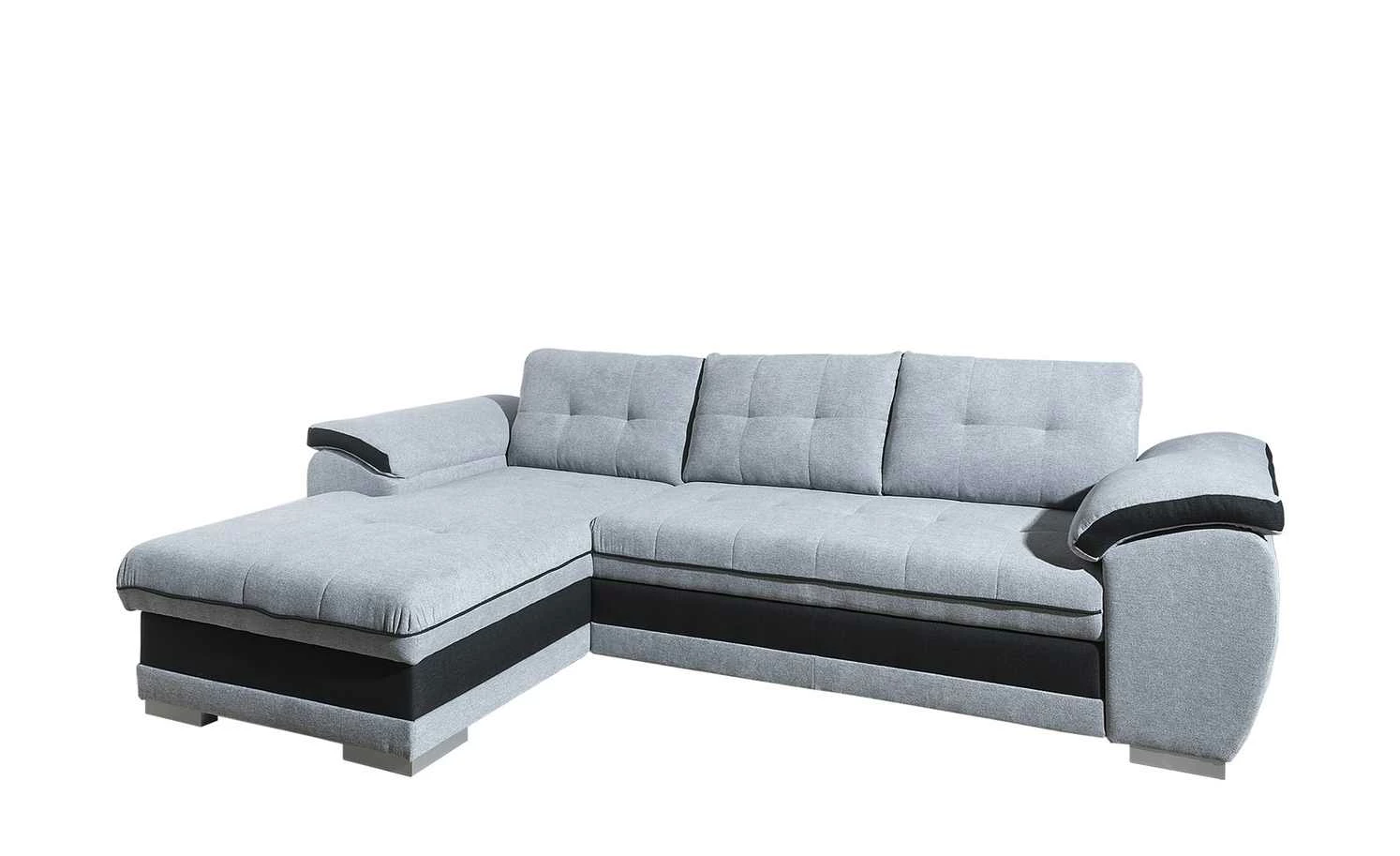 Ecksofa Marc | links Hellgrau / Schwarz 3 Ecksofa Marc | links Hellgrau / Schwarz