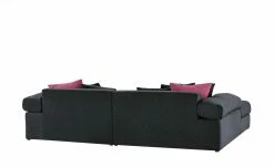 smart Ecksofa Lianea | Flachgewebe Schwarz / Bordeauxrot links -Sofas Verkaufsladen 23402168 7 202008282250