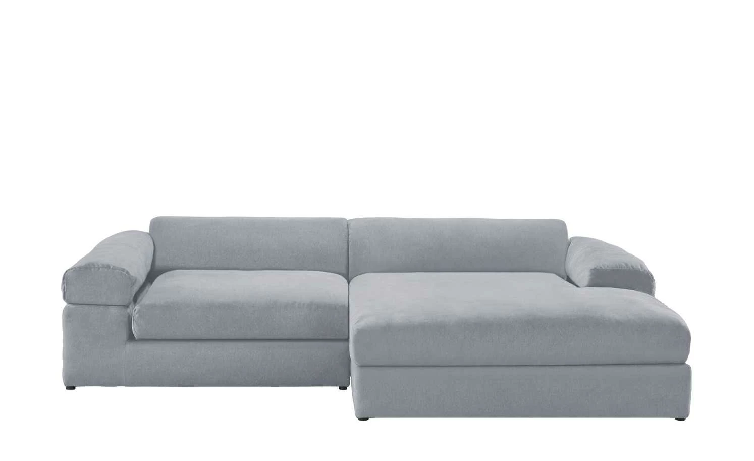 smart Ecksofa Lianea | Flachgewebe Silbergrau / Petrol rechts 4 smart Ecksofa Lianea | Flachgewebe Silbergrau / Petrol rechts – Bild 2