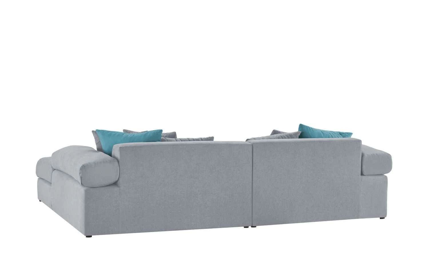 smart Ecksofa Lianea | Flachgewebe Silbergrau / Petrol rechts 10 smart Ecksofa Lianea | Flachgewebe Silbergrau / Petrol rechts – Bild 8