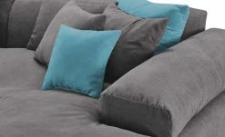 smart Ecksofa Lianea | Flachgewebe Grau / Petrol rechts -Sofas Verkaufsladen 23402171 3 201811271603
