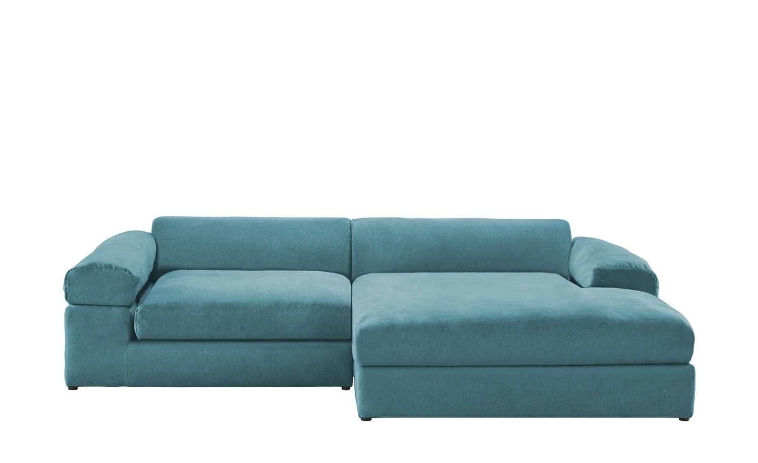 smart Ecksofa Lianea | Flachgewebe Petrol / Silbergrau rechts 4 smart Ecksofa Lianea | Flachgewebe Petrol / Silbergrau rechts – Bild 2