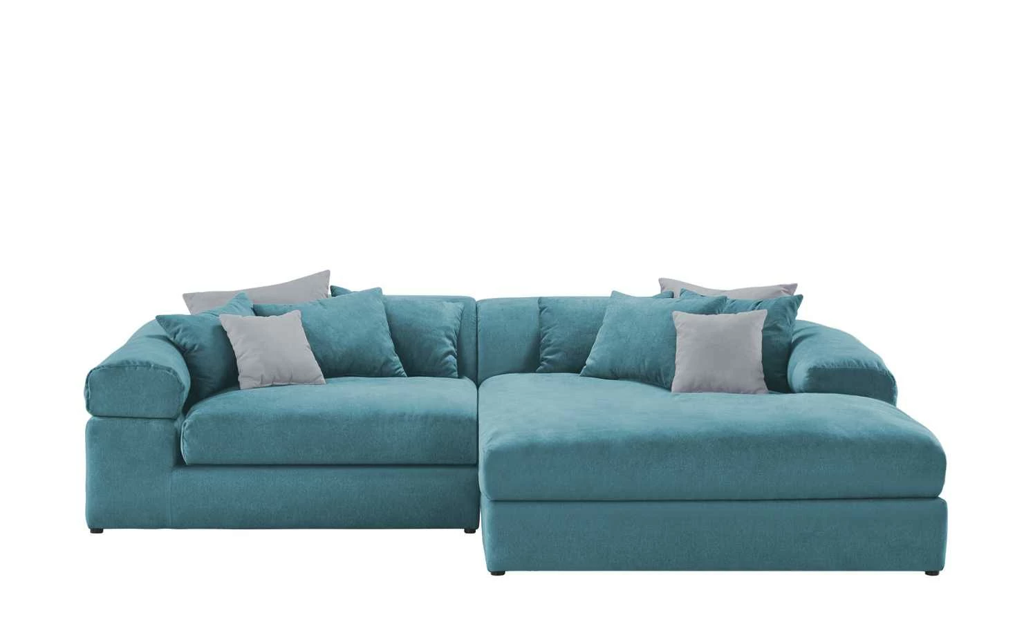 smart Ecksofa Lianea | Flachgewebe Petrol / Silbergrau rechts 3 smart Ecksofa Lianea | Flachgewebe Petrol / Silbergrau rechts