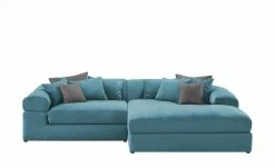 smart Ecksofa Lianea | Flachgewebe Petrol / Grau rechts
