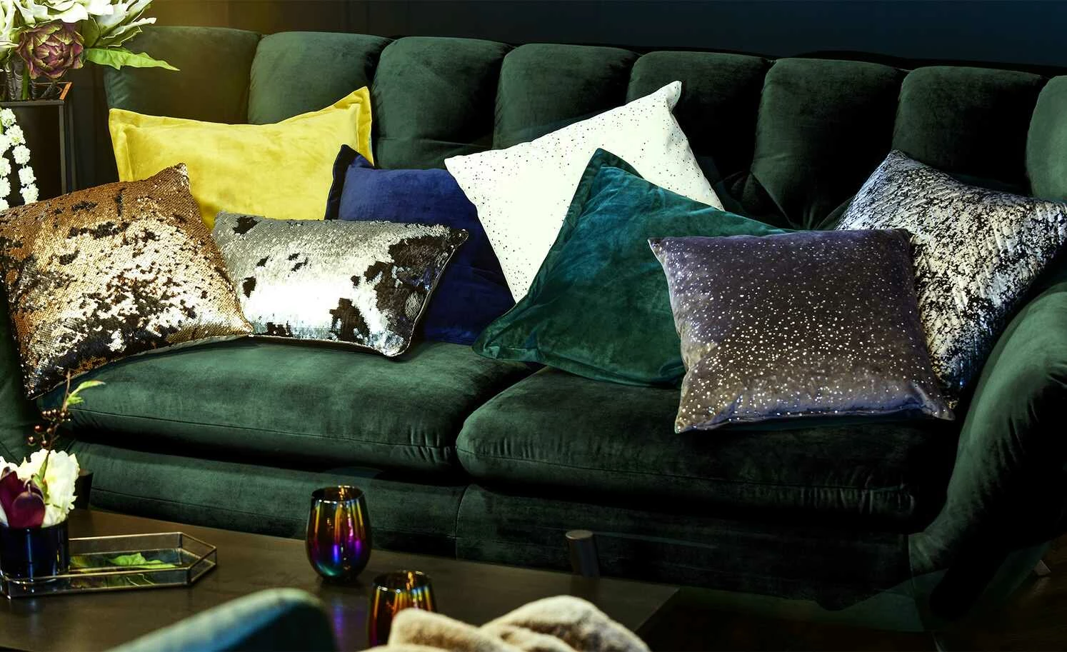 pop Sofa Caldara | Smaragd (Dunkelgrün) 2 Chrom 3 pop Sofa Caldara | Smaragd (Dunkelgrün) 2 Chrom