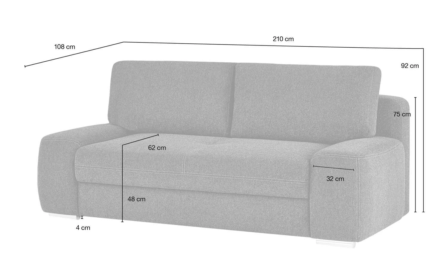 bobb Schlafsofa mit Boxspringpolsterung Viannie de Luxe | Safran (Gelb) 16 bobb Schlafsofa mit Boxspringpolsterung Viannie de Luxe | Safran (Gelb) – Bild 14
