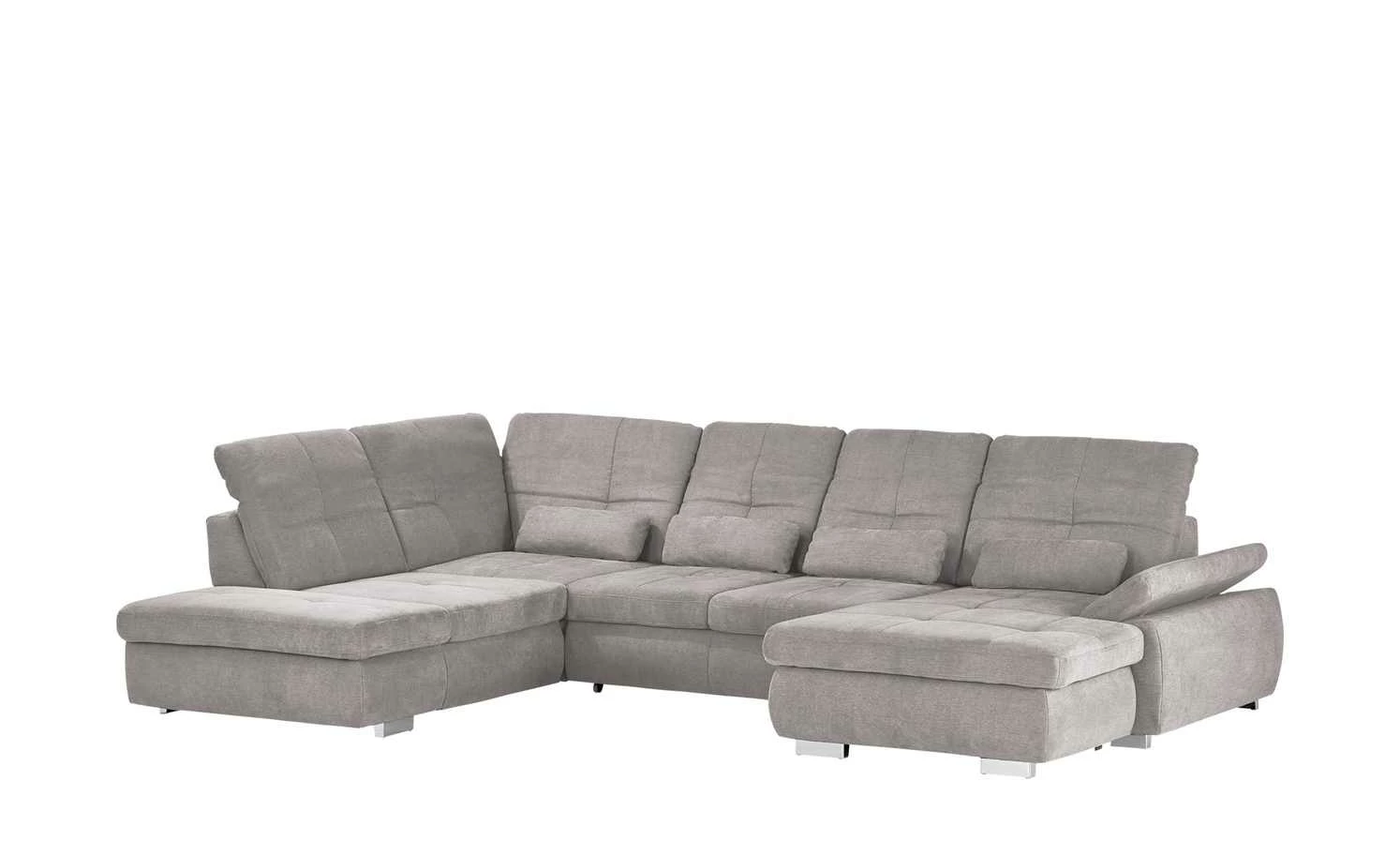 Wohnlandschaft mit Funktion Perry | Silbergrau links 6 Wohnlandschaft mit Funktion Perry | Silbergrau links – Bild 4