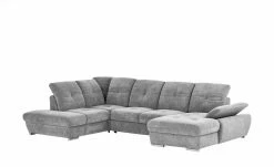 Wohnlandschaft mit Funktion Gladys | Melange (Grau) links -Sofas Verkaufsladen 23405851 3 201907192256