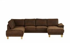 smart Wohnlandschaft Atara | Braun links Mikrofaser