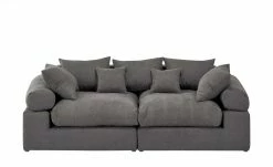 smart Big Sofa Lionore | Grau-Braun Flachgewebe