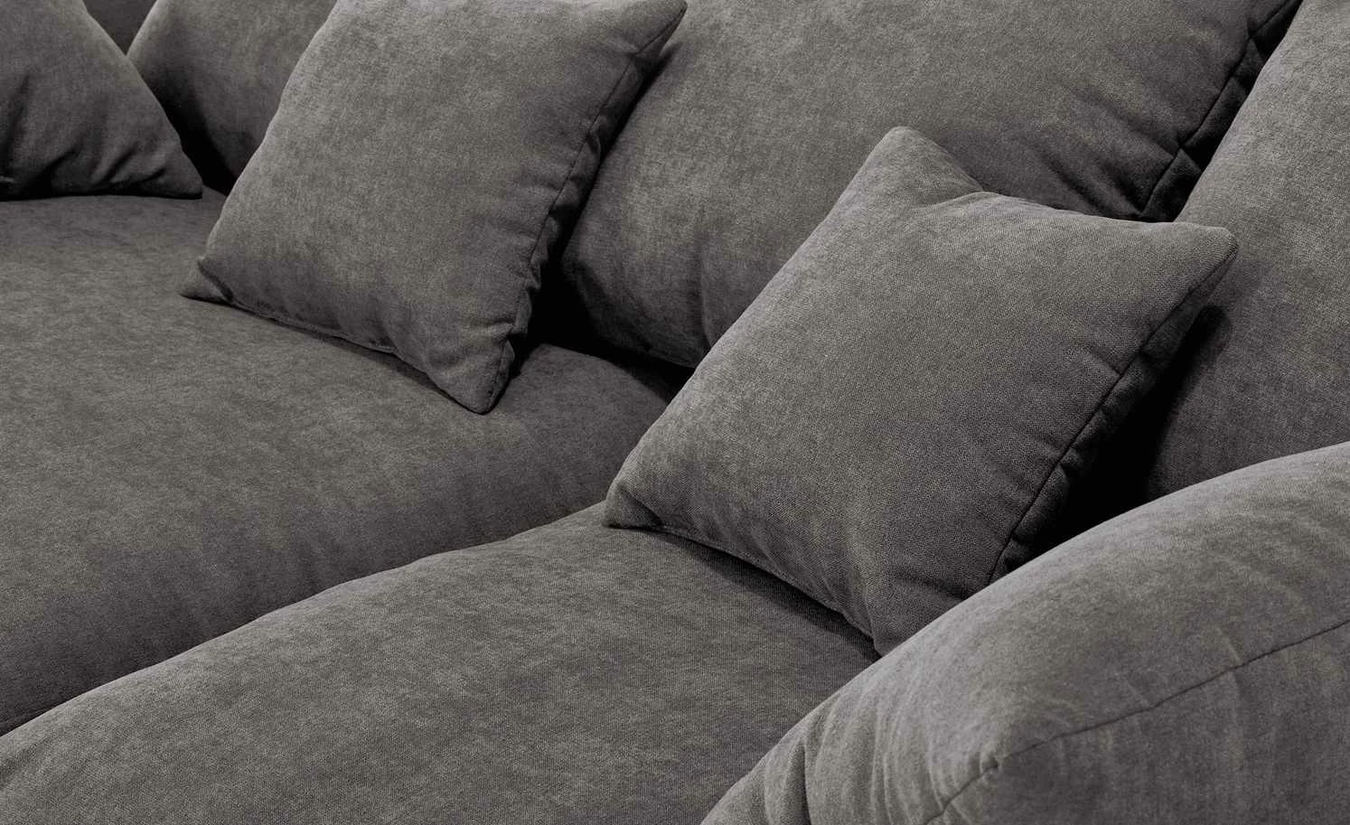 smart Big Sofa Lionore | Grau-Braun Flachgewebe 7 smart Big Sofa Lionore | Grau-Braun Flachgewebe – Bild 5