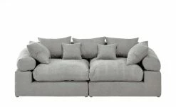 smart Big Sofa Lionore | Grau (Schlamm) Flachgewebe