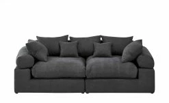 smart Big Sofa Lionore | Schwarz Flachgewebe