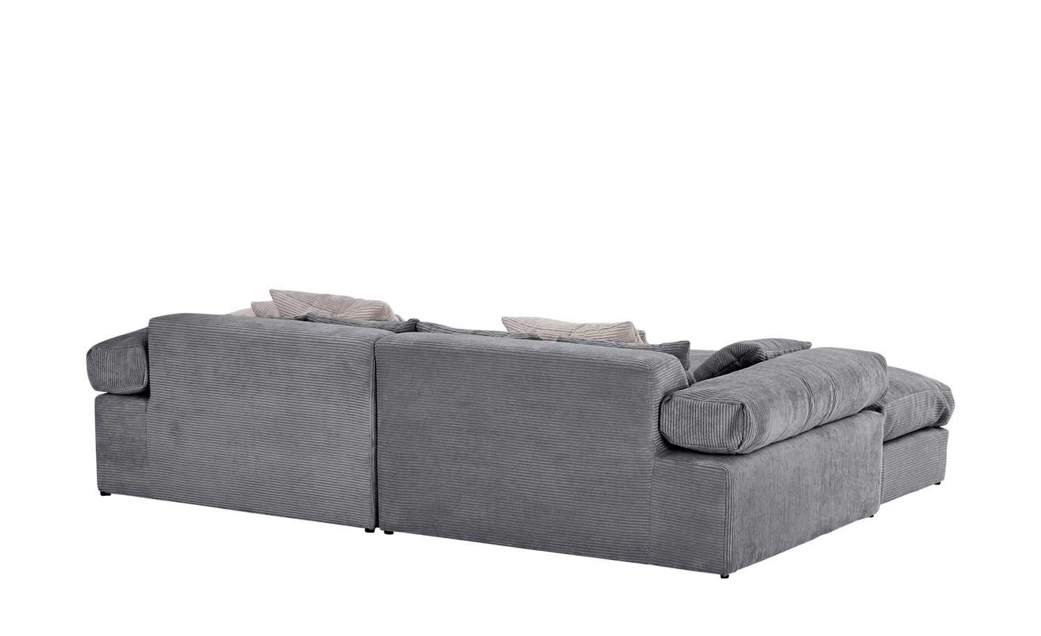 smart Ecksofa Lianea | Cordstoff Grau / Altrosa links 5 smart Ecksofa Lianea | Cordstoff Grau / Altrosa links – Bild 3