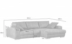 bobb Ecksofa Caro | Dunkelgrau Mikrofaser fein rechts Erweiterte Funktion -Sofas Verkaufsladen 23408827 7 201906272232